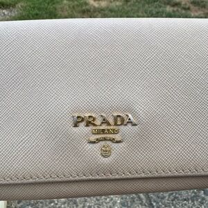 PRADA beige long wallet